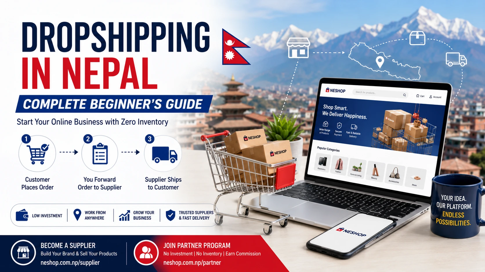 Dropshipping in Nepal – Complete Beginner’s Guide for 2026 | Neshop Blog